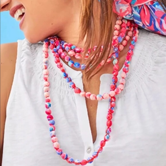 Lilly Pulitzer Jewelry - NWT -Pulitzer-Aquadesiac-Wrap Beaded Necklace GWP